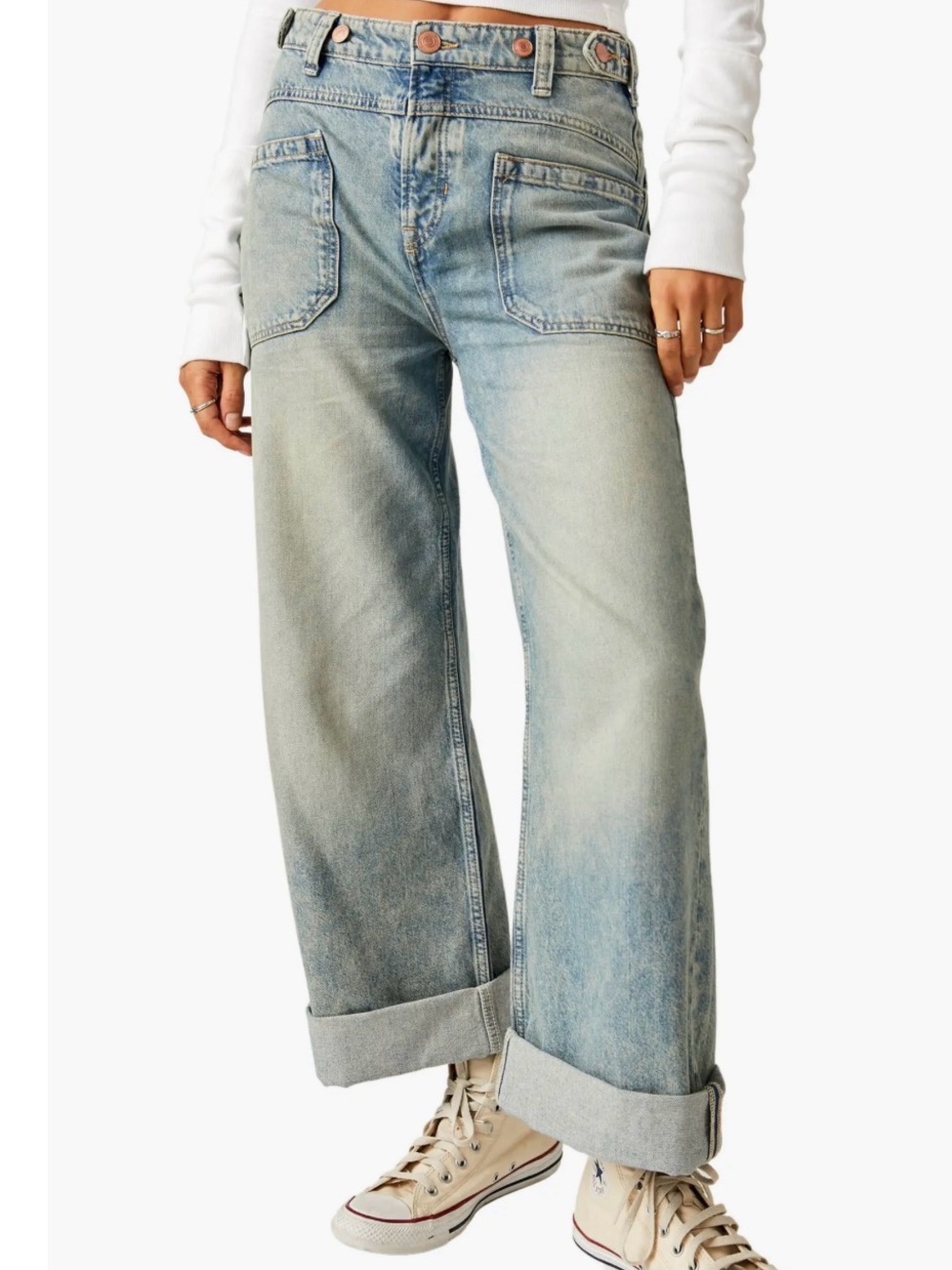 We The Free Palmer distressed cuff jeans